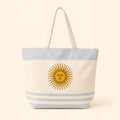 Bolso Tote Argentina Bordado Sol de Mayo – Bolso Grande de Playa y Viaje