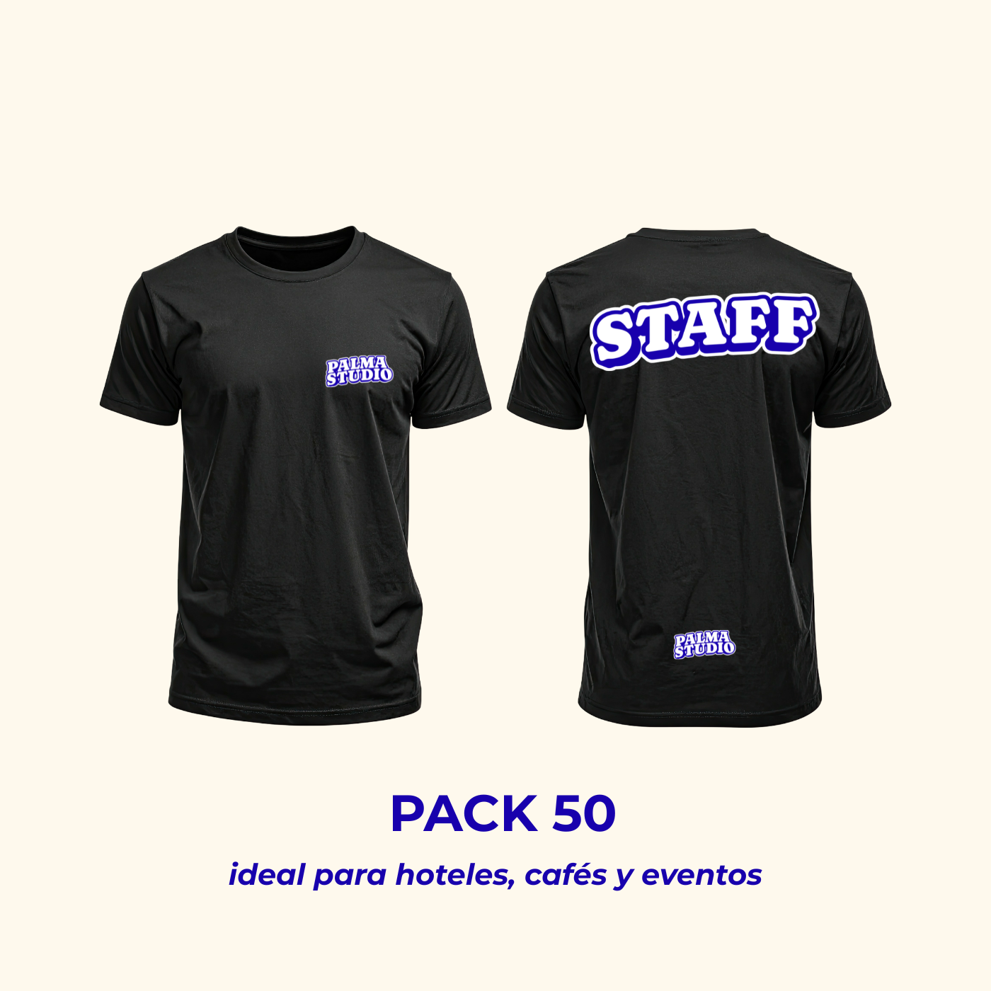 Camisetas Staff Personalizados - Pack 50